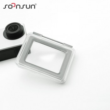 SOONSUN Waterproof Touch Screen Backdoor Replacement Back Door Case Cover for GoPro Hero 4 Silver Edition Camera Housing Case