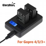 Camera Accessories USB Battery Charger LCD Screen Display with Android Cable for Gopro Hero 4 3 3+ Intelligent Protection Charge