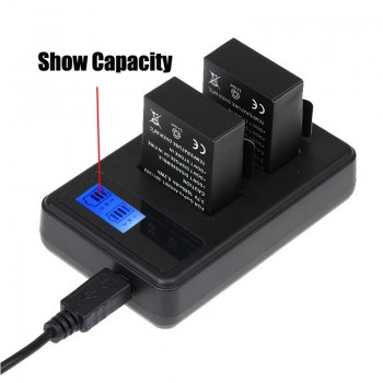 Camera Accessories USB Battery Charger LCD Screen Display with Android Cable for Gopro Hero 4 3 3+ Intelligent Protection Charge
