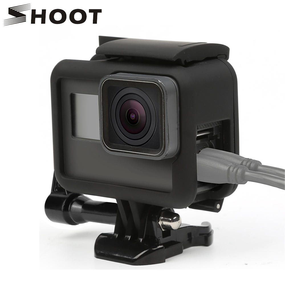 SHOOT Side Open Protective Border frame Case for GoPro HERO 7 6 5 Black Sports Cam For Go Pro Hero 7 6 5 Action Camera Accessory