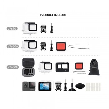 Vamson for Gopro Hero 6 5 7 Black 45M Underwater Waterproof Case Camera Diving Housing Mount for GoPro Accessory VP630