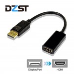 DZLST DP Male to HDMI Female Cable Adapter 1080P Converter Adapter Cable for PC Display Laptop Projector HD Audio conversion