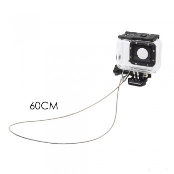 For Go Pro Accessories 60cm Stainless Steel Lanyard Tether for GoPro HERO5 4 Session GoPro Hero 5 Black edition/HERO 5 4 3+3 2 1