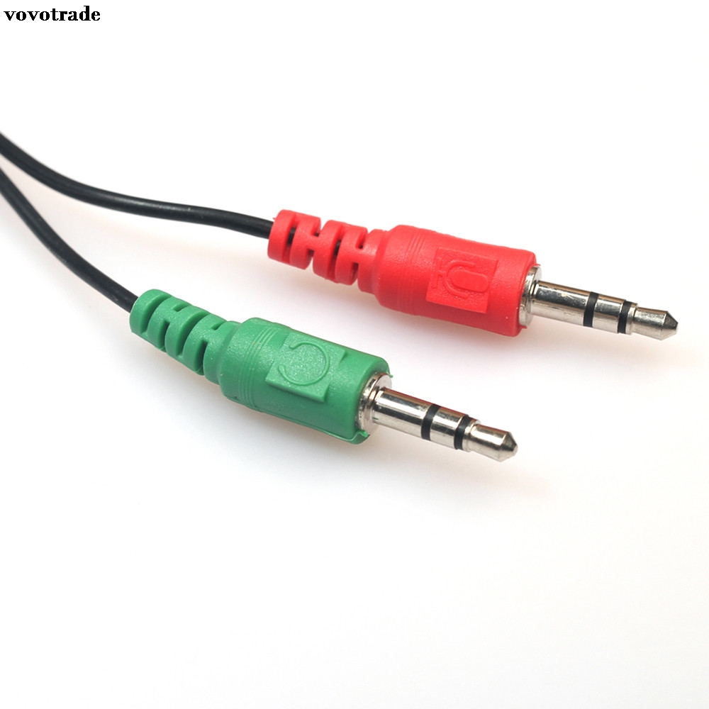vovotrade Y-Splitter 1 Female to 2 Male 3.5mm Mic Stereo Audio Adapter Audio Cable For PC Factory Price Drop Shipping