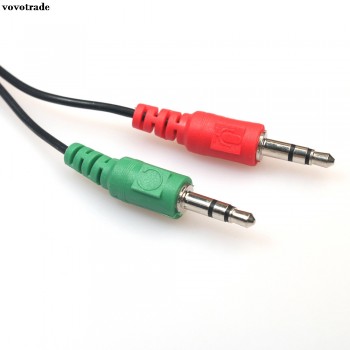 vovotrade Y-Splitter 1 Female to 2 Male 3.5mm Mic Stereo Audio Adapter Audio Cable For PC Factory Price Drop Shipping
