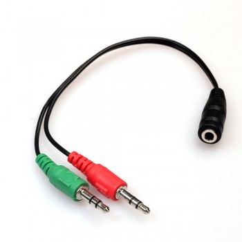 vovotrade Y-Splitter 1 Female to 2 Male 3.5mm Mic Stereo Audio Adapter Audio Cable For PC Factory Price Drop Shipping