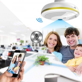 Wireless WiFi Security Camera Light Bulb Home Security System 360 Degree with Motion Detection/Night Vision for IOS Android APP