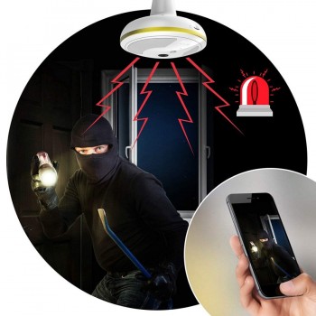 Wireless WiFi Security Camera Light Bulb Home Security System 360 Degree with Motion Detection/Night Vision for IOS Android APP