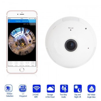 960P 360 degree Wireless IP Camera Bulb Light FishEye Smart Home CCTV 3D VR Camera 1.3MP Home Security WiFi Camera Panoramic