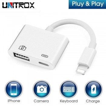 2018 New For Lightning To USB 3 Camera Reader OTG Adapter Connection Kits Data Sync Charge For iPhone X/8/7/7Plus/6/6S iPad/iPod