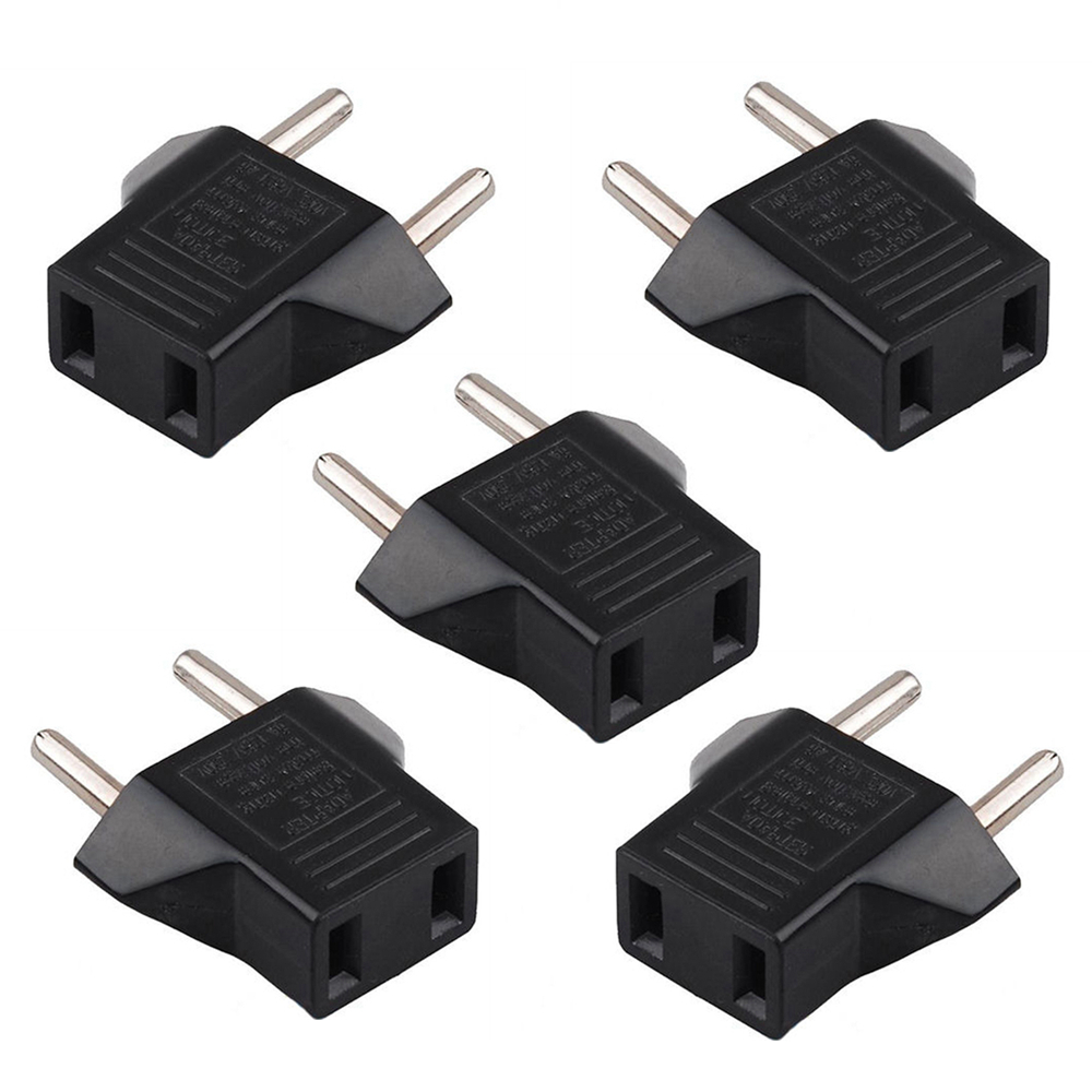 3pcs/lot US Jack to EU Plug Outlet Travel Charger Power Socket Adapter USA To Europe European Regulation Charging Converter Plug