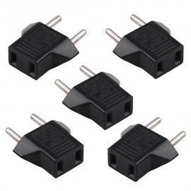3pcs/lot US Jack to EU Plug Outlet Travel Charger Power Socket Adapter USA To Europe European Regulation Charging Converter Plug