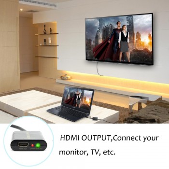 AIXXCO Quality Portable Plug and play VGA To HDMI Output 1080P HD Audio TV AV HDTV PC Video Cable VGA2HDMI Converter Adapter