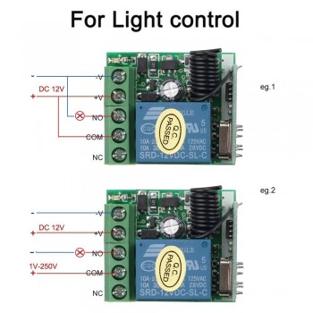 kebidu 433Mhz Universal Wireless Remote Control Switch DC 12V 1CH relay Receiver Module RF Transmitter 433 Mhz Remote Controls