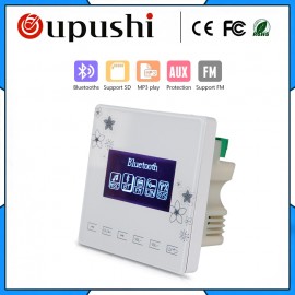 OUPUSHI A0 smart home audio wall amplifiers bluetooths, Music Player ,SD Aux FM. mini  touch screen amplifier