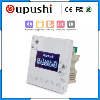 OUPUSHI A0 smart home audio wall amplifiers bluetooths, Music Player ,SD Aux FM. mini  touch screen amplifier