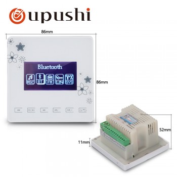 OUPUSHI A0 smart home audio wall amplifiers bluetooths, Music Player ,SD Aux FM. mini  touch screen amplifier