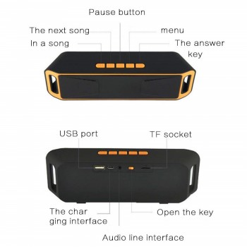 ePacket shipping Outdoor amp; home Portable Bluetooth Speaker Wireless Stereo with HD Audio and Enhanced Bass Built-In Dual Driver