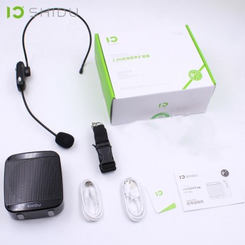 SHIDU Wireless Portable Voice Amplifier UHF Mini Audio Speaker USB Lautsprecher For Teachers Tourrist Guide Yoga Instructor S613