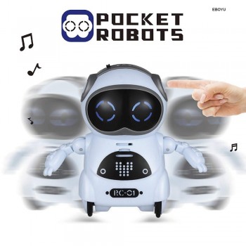EBOYU RC-01 Mini Robot Pocket Robot for Kids with Interactive Dialogue Conversation/ Voice Recognition/Chat Record/Singing