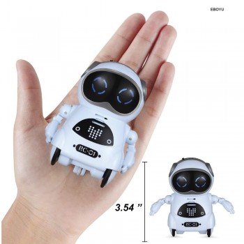EBOYU RC-01 Mini Robot Pocket Robot for Kids with Interactive Dialogue Conversation/ Voice Recognition/Chat Record/Singing