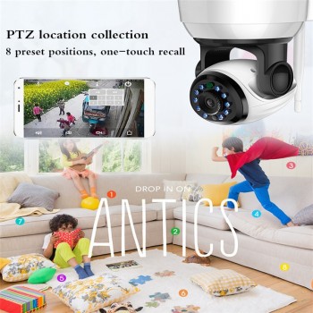 WIFI IP Security Camera 720P HD video Home Security Surveillance 360 Night Vision Two-way Audio Motion Detection Camera Indoor