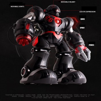 7088 Xinweier RC Robot Mechanical Police Intelligent Voice Dialogue Remote Control Robot Programming Children Toys Gifts FSWB