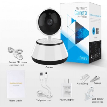 Robot Security Camera 720P WIFI IP HD video Home Security Surveillance 360 Night Vision Two-way Audio Motion Detection Camera