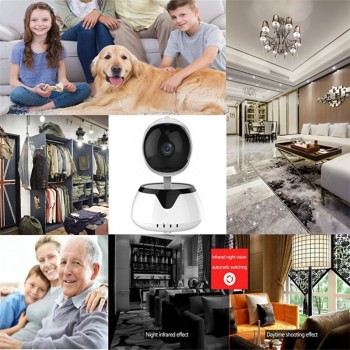 Security Camera 720P robot HD video Wireless Home Security Surveillance 360 Night Vision Two-way Audio Motion Detection Indoor