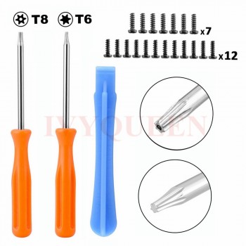 IVYUEEN Game Tools Kit For Xbox One S Slim / Elite Controller Torx T8H T6 Screwdriver Tear Down Repair Tool with Screws