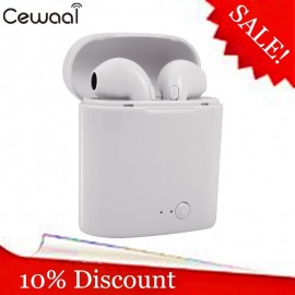 Cewaal i7s TWS Wireless Bluetooth Earphone Stereo Earbud Headset With Charging Box Mic For All Smart phone
