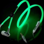 Glowing Zipper Headphones Luminous Headset Sport Earbuds Music Wired Earphones for iPhone For Samsung For Xiaomi 3.5mm Plug