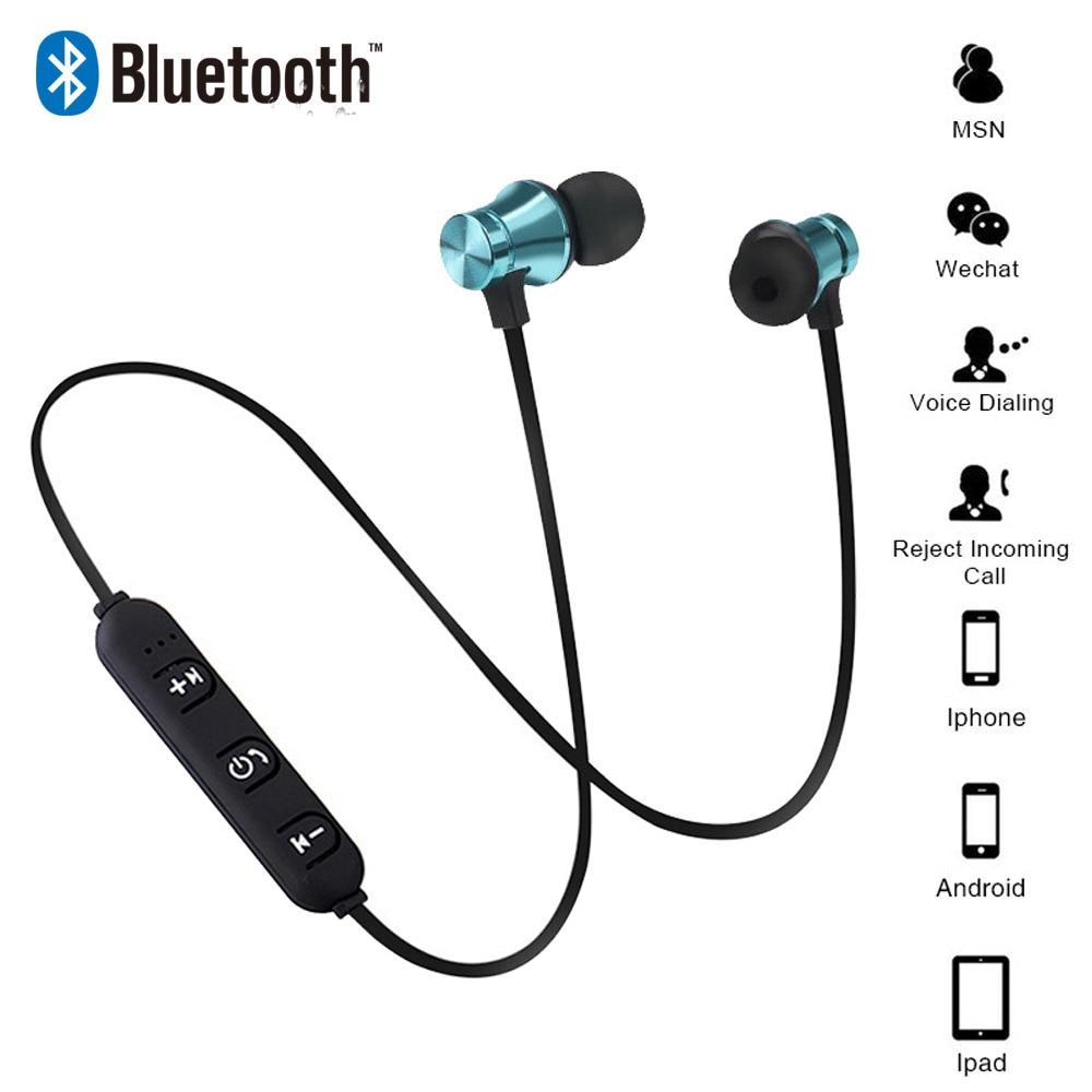 Wireless Bluetooth Earphone Magnetic Headphone Wireless Sports Sweatproof Headset Bass Music Headset for IPhone Xiaomi Headphone