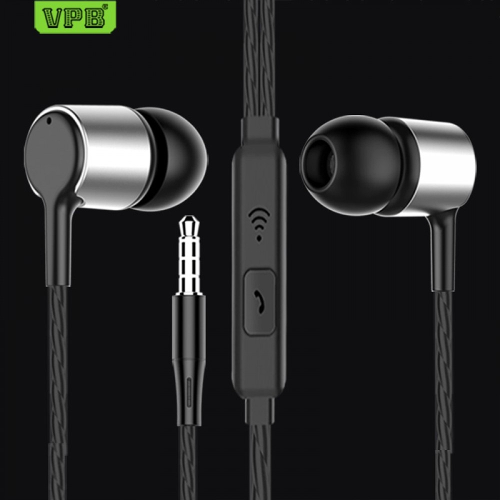 VPB S24 Sport Earphone Wired Super Bass 3.5mm Crack Earphone Earbud with Microphone Hands Free for Samsung