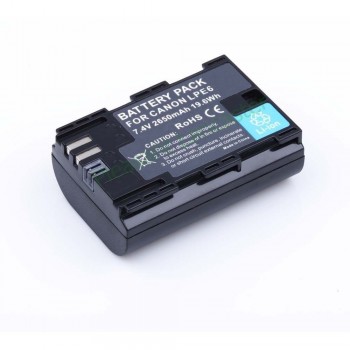Hot sell 2pcs LP-E6 LP E6 LPE6 2650mAh Camera Batteries For Canon 5D Mark II III 7D 60D EOS 6D, for canon accessories
