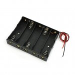 5 x 1.5V AA Battery Slot Holder Case Box Wire Battery Storage Boxes Black   Sale XR649
