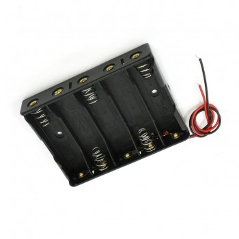 5 x 1.5V AA Battery Slot Holder Case Box Wire Battery Storage Boxes Black   Sale XR649