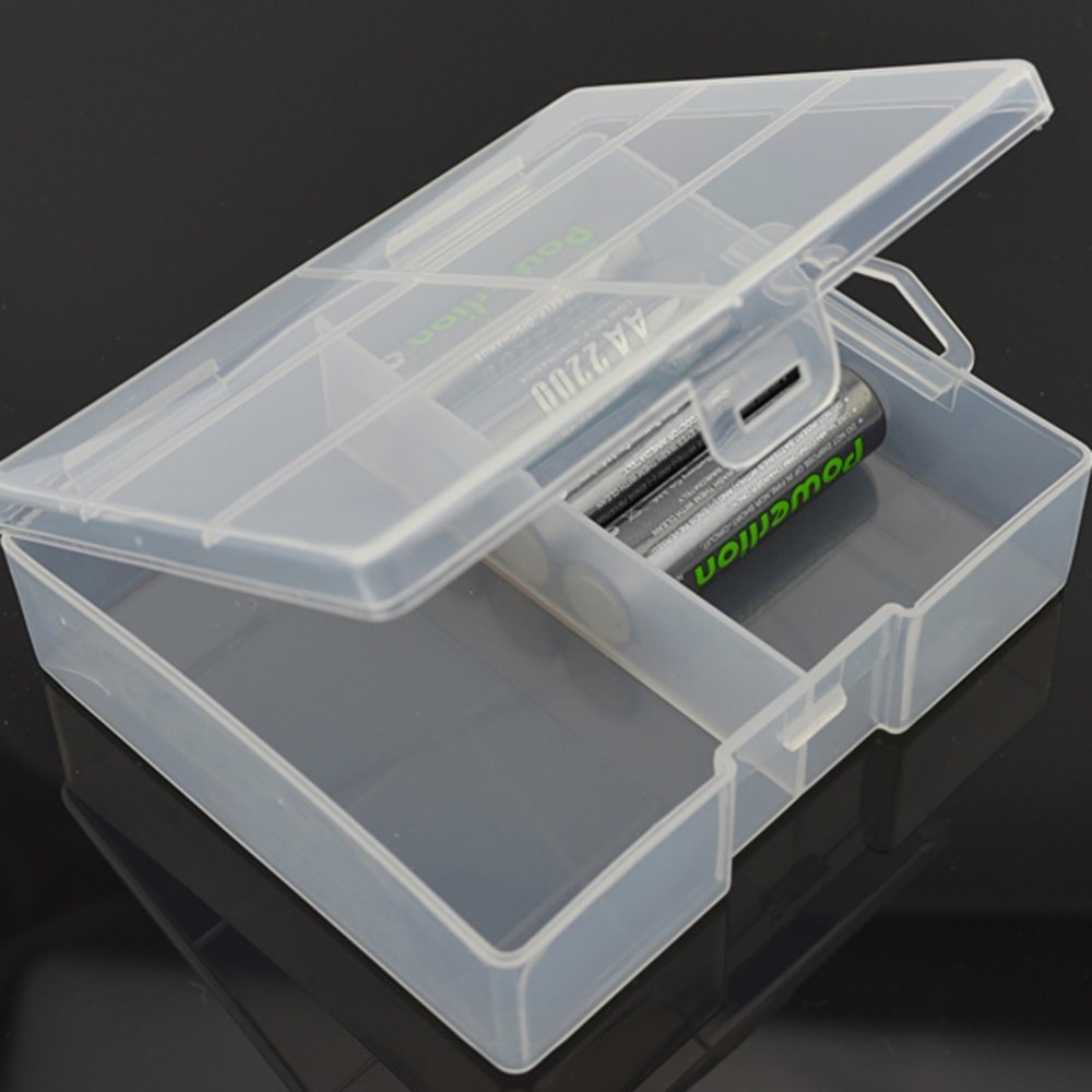 Transparent  battery storage holder box Battery Storage Case Container for Maximum 24 X AA Batteries