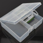 Transparent  battery storage holder box Battery Storage Case Container for Maximum 24 X AA Batteries