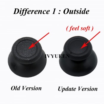6 pcs Black Analog Stick + LED Light Bar Sticker for Sony Playstation 4 PS4 Slim Pro Controller Thumbsticks for Dualshock 4 Game