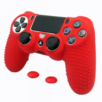 IVYUEEN Anti-slip Silicone Skin Case for Sony PlayStation Dualshock 4 PS4 Pro Slim Controller Cover with Thumb Stick Grips Caps