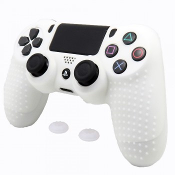 IVYUEEN Anti-slip Silicone Skin Case for Sony PlayStation Dualshock 4 PS4 Pro Slim Controller Cover with Thumb Stick Grips Caps