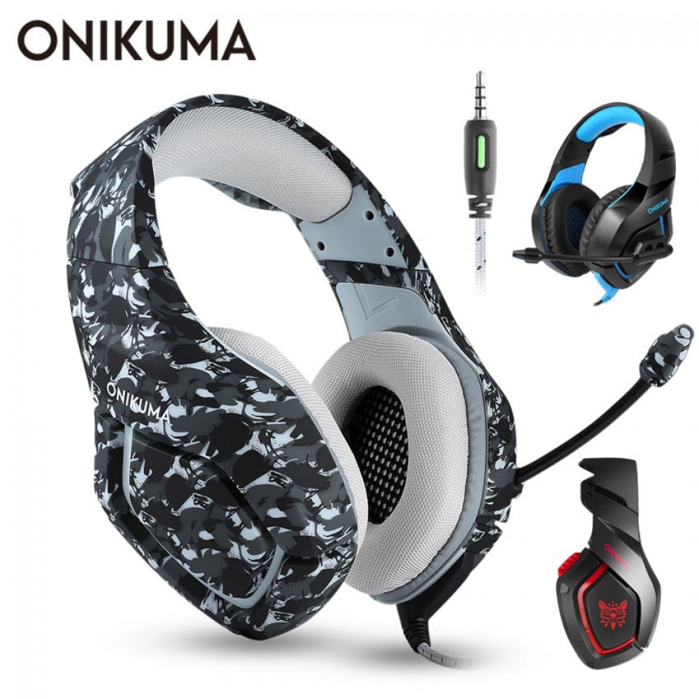 ONIKUMA K1 PS4 Gaming Headset casque Wired PC Stereo Earphones Headphones with Microphone for New Xbox One/Laptop Tablet Gamer