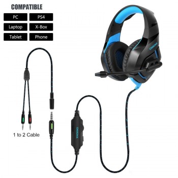 ONIKUMA K1 PS4 Gaming Headset casque Wired PC Stereo Earphones Headphones with Microphone for New Xbox One/Laptop Tablet Gamer