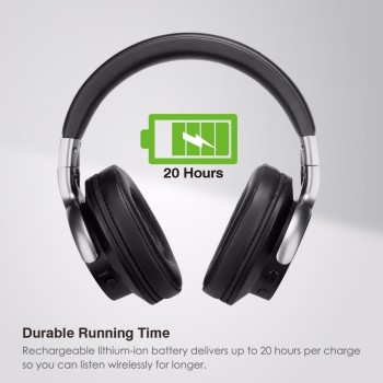 Ausdom ANC8 Active Noise Cancelling Wireless Headphones Bluetooth Headset with Super HiFi Deep Bass 20H Playtime for Travel Work
