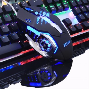 EACH G2000 Deep Bass Stereo LED Headphone Headset with microphone Professional Gamer+Gaming Optical USB Mouse Game Mice DPI gift