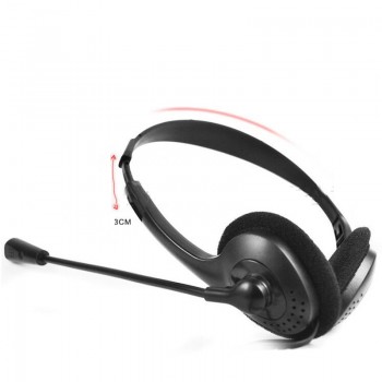 Hot Commerce headphones with HD microphone Noise reduction 3.5mm wired headset for computer PC Voice work call