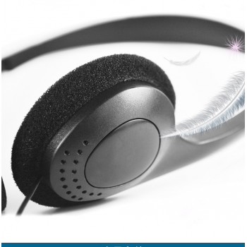 Hot Commerce headphones with HD microphone Noise reduction 3.5mm wired headset for computer PC Voice work call