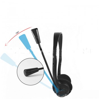 Hot Commerce headphones with HD microphone Noise reduction 3.5mm wired headset for computer PC Voice work call