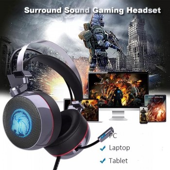 ZOP N43 Stereo Gaming Headset 7.1 Virtual Surround Bass Gaming Earphone Headphone with Mic LED Light for Computer PC Gamer